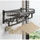 Suport prosoape baie aluminiu spatial lungime 45 cm Negru