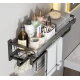 Suport prosoape baie aluminiu spatial lungime 45 cm Negru