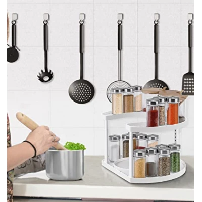 Suport rotativ cu 2 nivele pentru recipiente Spice Spinner