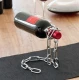 Suport sticla de vin in forma de lant ARGINTIU