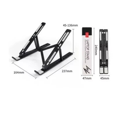Suport tableta sau laptop plastic ABS reglaj 6 niveluri negru