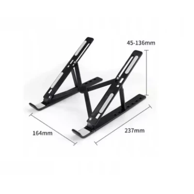 Suport tableta sau laptop plastic ABS reglaj 6 niveluri negru