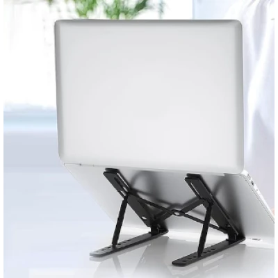 Suport tableta sau laptop plastic ABS reglaj 6 niveluri negru
