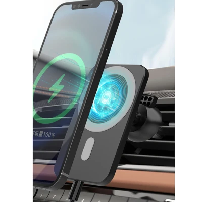 Suport telefon auto Andowl Q PD21 negru cu incarcare wireless reglabil