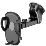 Suport telefon auto cu ventuza pentru bord negru
