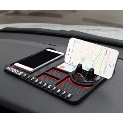 Suport telefon auto tip covoras antiderapant pad masina afisare numar telefon fixare pe bord
