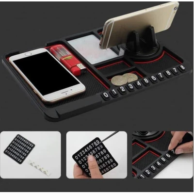 Suport telefon auto tip covoras antiderapant pad masina afisare numar telefon fixare pe bord