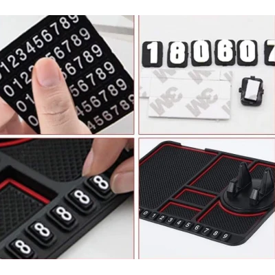 Suport telefon auto tip covoras antiderapant pad masina afisare numar telefon fixare pe bord