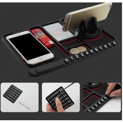 Suport telefon auto tip covoras antiderapant pad masina afisare numar telefon fixare pe bord