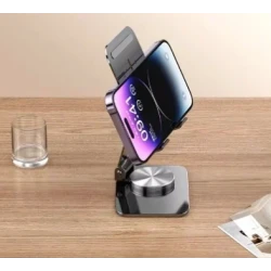 Suport telefon de birou pliabil din aluminiu cu rotire la 360 grade Andowl Q ZJ391
