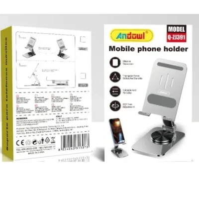 Suport telefon de birou pliabil din aluminiu cu rotire la 360 grade Andowl Q ZJ391