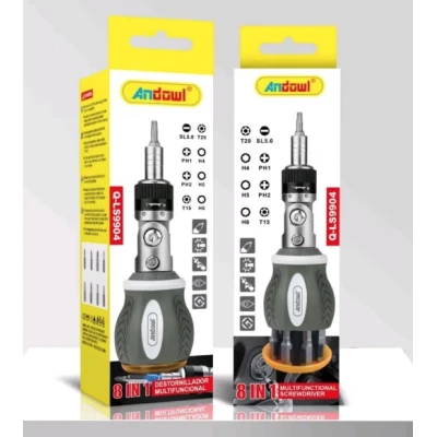 Surubelnita Magnetica LS9904 cu 8 Capete Interschimbabile Mecanism Tip Cliche