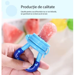 Suzeta dentitie pentru fructe  Albastru