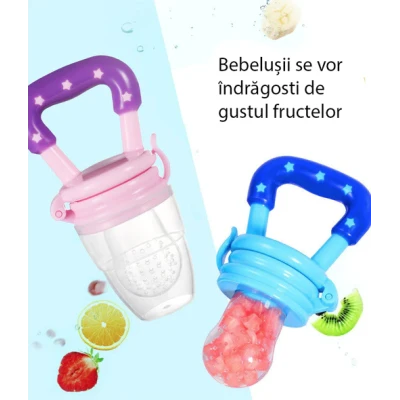 Suzeta dentitie pentru fructe  Albastru