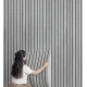 Tapet model riflaj lemn 3D GRI cu dungi 40 x 300cm