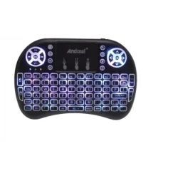 Tastatura Mini Wireless Q K07 cu Touchpad 2.4 GHz Iluminare RGB 7 Culori 