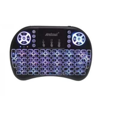 Tastatura Mini Wireless Q K07 cu Touchpad 2.4 GHz Iluminare RGB 7 Culori 