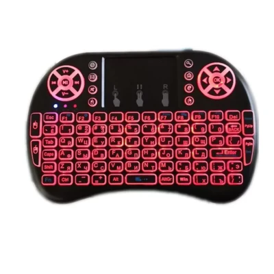 Tastatura Mini Wireless Q K07 cu Touchpad 2.4 GHz Iluminare RGB 7 Culori 