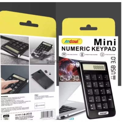 Tastatura Numerica Extensie cu Receptor Wireless USB 3.0 Andowl QJP30