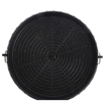Tigaie rotunda pentru gratar AO 78288 dimensiune 32cm strat antiaderent