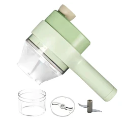 UB Tocator 4 in 1 Electric pentru Alimente Ideal pentru Taiere Carne Legume Fructe Portabil Verde