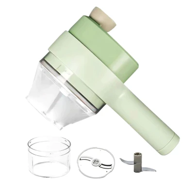 UB Tocator 4 in 1 Electric pentru Alimente Ideal pentru Taiere Carne Legume Fructe Portabil Verde