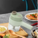 UB Tocator 4 in 1 Electric pentru Alimente Ideal pentru Taiere Carne Legume Fructe Portabil Verde