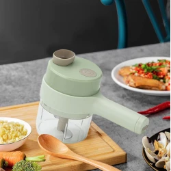 UB Tocator 4 in 1 Electric pentru Alimente Ideal pentru Taiere Carne Legume Fructe Portabil Verde