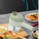 UB Tocator 4 in 1 Electric pentru Alimente Ideal pentru Taiere Carne Legume Fructe Portabil Verde