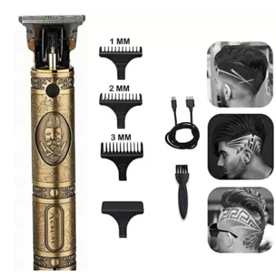 Trimmer de tuns barba si conturare professional WS T99 lama tip T din otel carbon acumulator detasabil