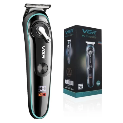 Trimmer profesional de tuns VGR V 075 cu afisaj LED si 4 piepteni