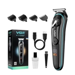 Trimmer profesional de tuns VGR V 075 cu afisaj LED si 4 piepteni