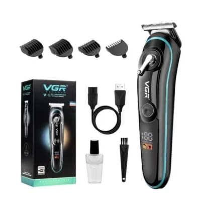 Trimmer profesional de tuns VGR V 075 cu afisaj LED si 4 piepteni