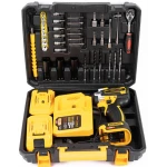 Trusa autofiletanta de impact 2 acumulatori 36V 8Ah 38 accesorii GALBENA