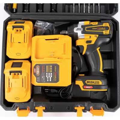 Trusa autofiletanta de impact 2 acumulatori 36V 8Ah 38 accesorii GALBENA