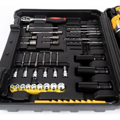 Trusa autofiletanta de impact 2 acumulatori 36V 8Ah 38 accesorii GALBENA
