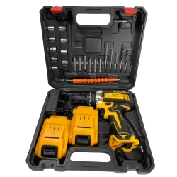 Trusa Bormasina cu percutie 2 acumulatori 36V 5Ah cu 26 accesorii