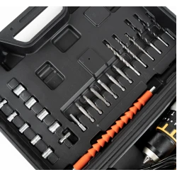Trusa Bormasina cu percutie 2 acumulatori 36V 5Ah cu 26 accesorii