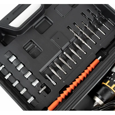 Trusa Bormasina cu percutie 2 acumulatori 36V 5Ah cu 26 accesorii