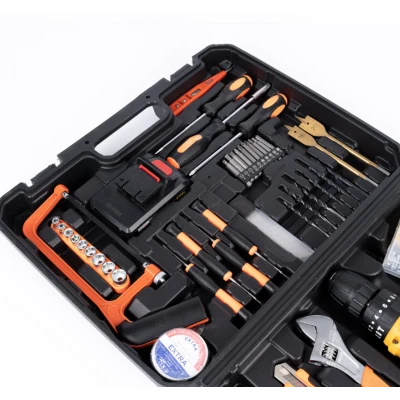 Trusa Bormasina cu percutie 2 acumulatori  24 V 6A + accesorii  110 PIESE