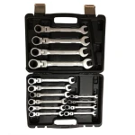 Trusa chei combinate cu clichet si cap articulat dimensiuni de la 8 la 24mm 14 piese