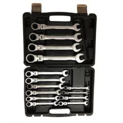 Trusa chei combinate cu clichet si cap articulat dimensiuni de la 8 la 24mm 14 piese