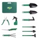 Trusa de gradinarit completa servieta platic VERDE 10 piese MX992 