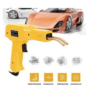 Trusa neagra cu Pistol de lipit din plastic cu capse termice 100W