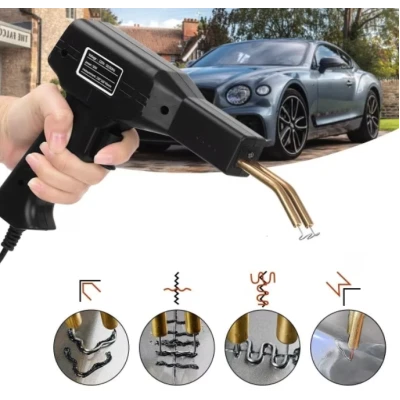 Trusa Pistol Si Capse Pentru Lipit Plastic LH50 Putere 50W Negru