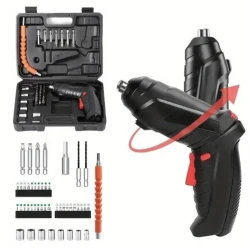 Trusa surubelnita electrica fara fir cu accesorii 1800mah maner ajustabil