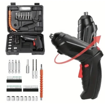 Trusa surubelnita electrica fara fir cu accesorii 1800mah maner ajustabil