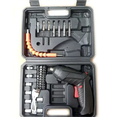 Trusa surubelnita electrica fara fir cu accesorii 1800mah maner ajustabil