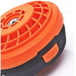 UB Cap motocoasa buton metal gri+portocaliu MX144