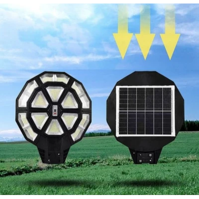 UB Lampa solara stradala  990 LED putere 1000W cu telecomanda ROTUNDA SUS